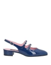 Carel Paris Woman Pumps Navy Size 6 Leather In Blue