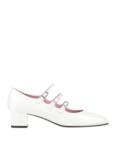 Carel Paris Woman Pumps Off White Size 11 Leather
