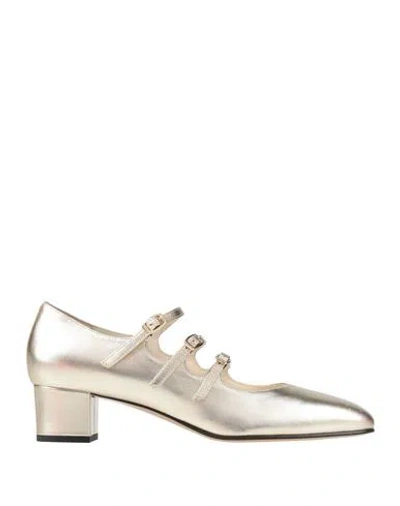 CAREL PARIS CAREL PARIS WOMAN PUMPS PLATINUM SIZE 5 LEATHER