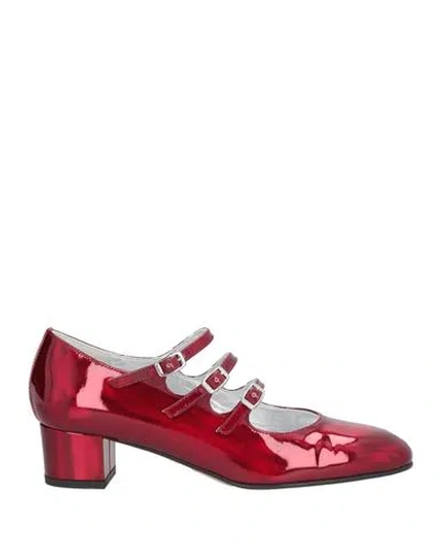 Carel Paris Woman Pumps Red Size 8 Leather