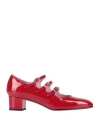 Carel Paris Woman Pumps Red Size 8 Leather
