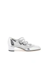 Carel Paris Kinight Leather Pumps In Silver