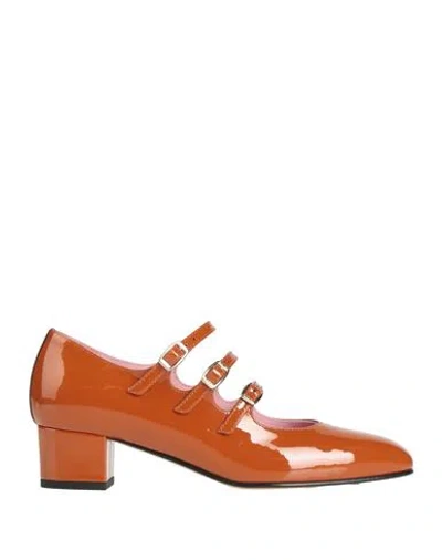 Carel Paris Woman Pumps Tan Size 5 Leather In Multi