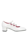 Carel Paris Ariana Patent Leather Mary Janes Ballet Flats In White