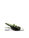 Carel Paris Patent Leather Mary Jane Pumps With Double Buckle In White