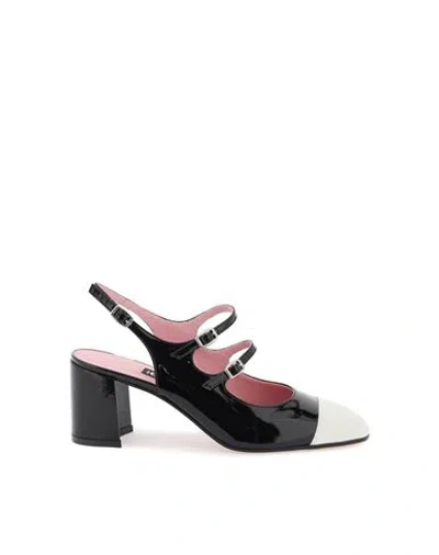 Carel Paris Patent Leather Papaya Slingback Mary Jane In Black