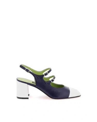 Carel Paris Patent Leather Papaya Slingback Mary Jane In Blue