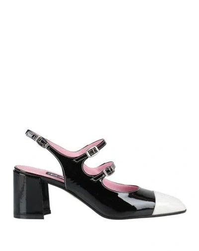 Carel Paris Banana 60mm Slingback Pumps In Black And Ivory