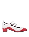 Carel Paris Woman Pumps White Size 8 Textile Fibers In White