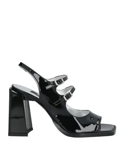 Carel Paris Woman Sandals Black Size 6 Leather