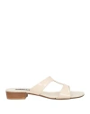 Carel Paris Woman Sandals Cream Size 7 Leather