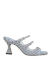 Carel Paris Woman Sandals Light Blue Size 8 Textile Fibers In Blue