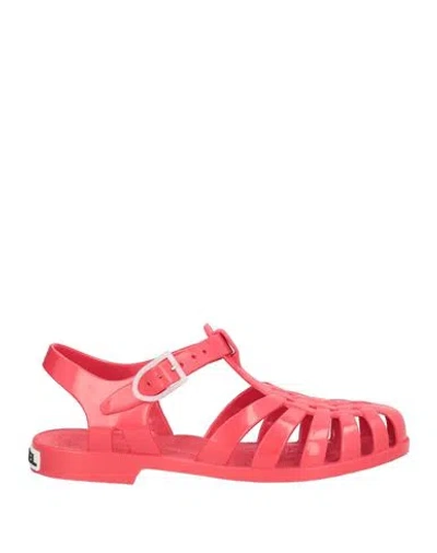 Carel Paris Woman Sandals Tomato Red Size 8 Rubber