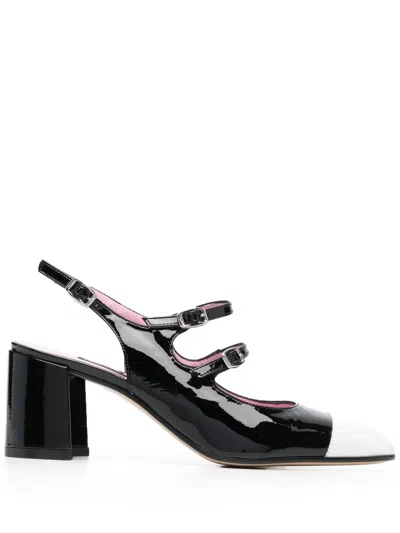 Carel Paris Patent Leather Papaya Slingback Mary Jane In Black