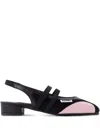 Carel Paris X Maitrepierre Slingback-pumps Aus Mesh In Black