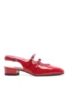 Carel Paris Slingback In Red Patent Leather In Red