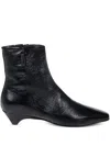 Carel Paris Zip-detail Low-heel Boots In Black