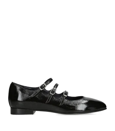Carel Patent Leather Ariana Ballet Flats In Black