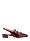 Carel Peche Bordeaux Mary Jane Pumps In Patent Leather Woman In Red