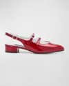 CAREL PECHE PATENT MARY JANE BALLERINA FLATS