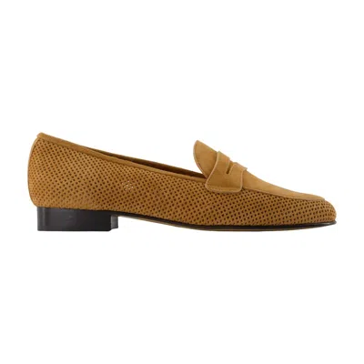 Carel Perforated Calfskin Loafer In Multi