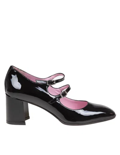 CAREL PUMP ALICE IN BLACK PAINT LEATHER