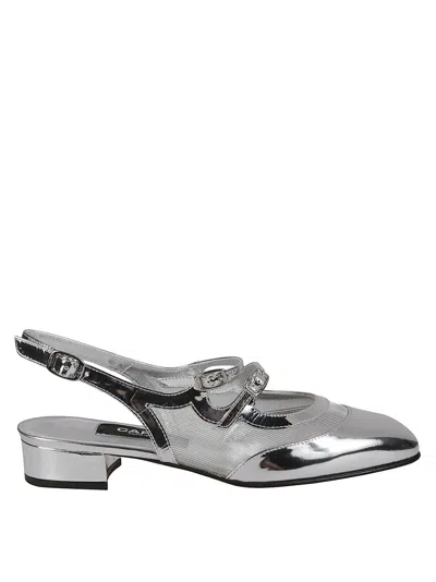 Carel Sling Back Flate Double Strap In Silver