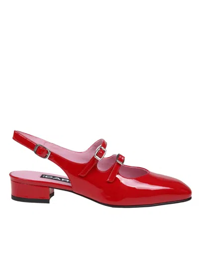 CAREL SLINGBACK IN RED PATENT LEATHER