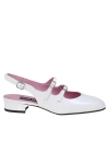 Carel Flate Double Strap Slingback In White