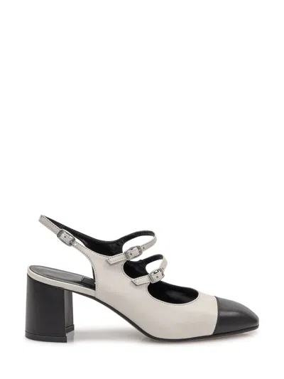 Carel Papaya Slingbacks In Cuir_beige_noir