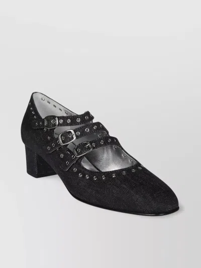 Carel Studded Block Heel Mary Jane Pumps In Black
