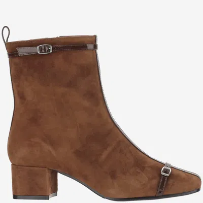 Carel Suede Leather Start Boots In Brown