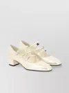 Carel Triple Strap Block Heel Pumps With Metallic Finish