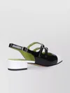 Shop Carel Two-tone Patent Slingback Low Block Heel