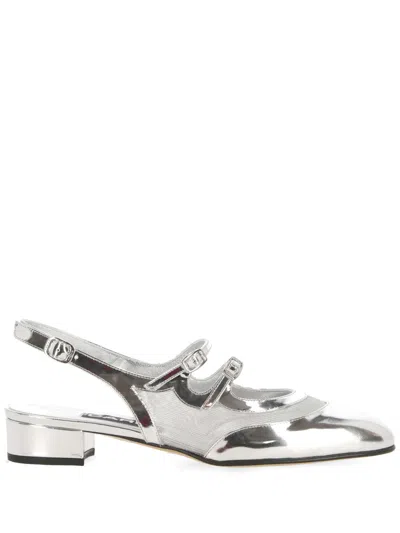 Carel Peche Night Mary Jane Slingback In Nappa Platine