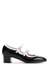 Carel Womens  Bleuet Contrast-trim Patent-leather Mary Jane Pumps In Black