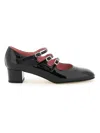 Carel Calf Leather Mary Jane Kina Pumps In Black