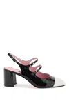 Carel Papaya Bicolor Patent Slingback Pumps In White