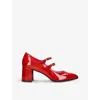 Carel Alice Pumps In Red Patent Leather In Red