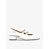 Carel Flate Double Strap Slingback In White
