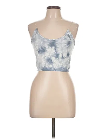 Pre-owned Caren Forbes Tank Top Blue Strapless Neckline Tops