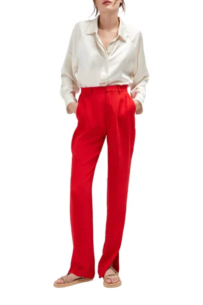 Careste Astrid High Waist Pant In Goji Berry In Red