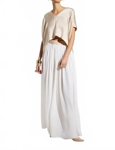 Careste Dalia Silk Maxi Skirt In Winter White