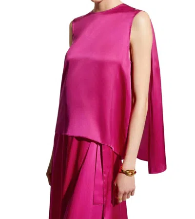 Careste Madison Asymmetrical Blouse In Fuschia In Pink