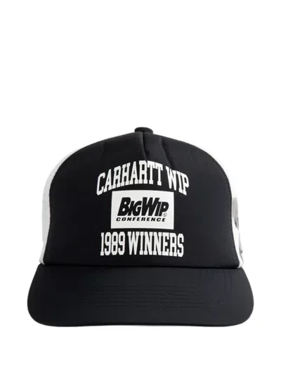 Carhartt 1989 Winners Logo-print Mesh-panel Trucker Cap In Red
