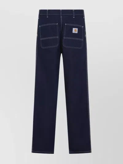 Carhartt 5 Pockets Denim Pants In Blue