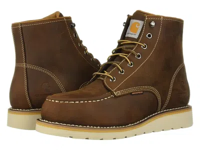 Carhartt 6 Steel Toe Waterproof Wedge Boot Men's Work Boots Dark Bison Oil Tanned: 10 D - Medium In Brown