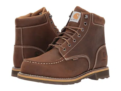 Carhartt 6 Waterproof Non-safety Moc Toe Lug Boot Men's Work Boots Dark Bison Oil Tanned: 9 D - Medium In Brown