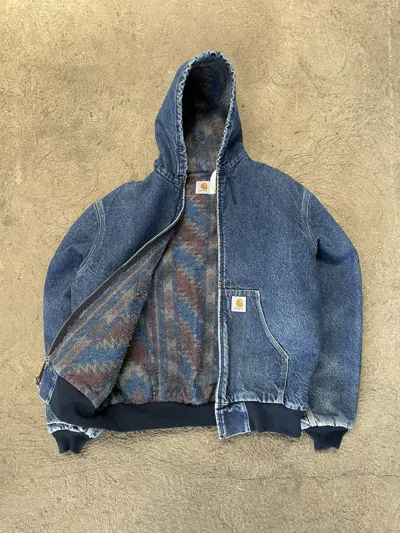 Pre-owned Carhartt 90's Vintage Aztec  Active Jacket In Multi