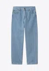 Carhartt Wip Stone Bleached Aaron Pant In Blue